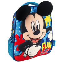 Luna Mickey egér Fun Starts Here 3D mintás ovis hátizsák 27x10x31cm