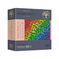 Trefl Wood Craft: Szivárvány pillangók fa puzzle 500+1db-os - Trefl