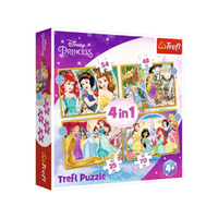 Trefl Disney Hercegnők: Boldog nap 4 az 1-ben 70-54-48-35db-os puzzle - Trefl