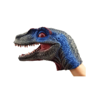 Magic Toys Velociraptor dinoszaurusz kézbáb kék csíkkal
