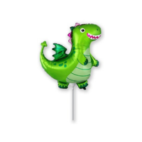  Zöld sárkány mini party fólia lufi