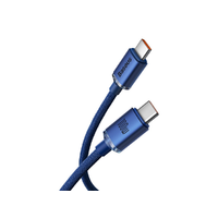Baseus Baseus Crystal Shine Series CAJY000703 USB-C - USB-C gyorstöltő kábel, 100 W, 2m, kék
