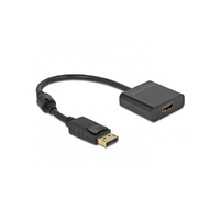 Delock Delock Adapter DisplayPort 1.2-dugós csatlakozó-HDMI-csatlakozóhüvely 4K aktív fekete