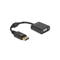 Delock Delock Adapter DisplayPort 1.2-dugós csatlakozó-VGA-csatlakozóhüvely passzív fekete