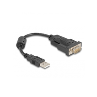  Delock Adapter USB 2.0 A-típusú - 1 x soros RS-232 D-Sub 9 tűs apa ferrit maggal 0,25 m