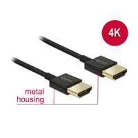 Delock Delock Nagysebességű HDMI-kábel Ethernettel - HDMI-A > HDMI-A, 3D,4K, 4,5 m, aktív,vékony, prémium