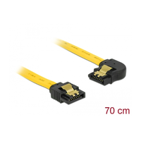 Delock Delock SATA 6 Gb/s kábel egyenes - balra 90 fok 70 cm sárga