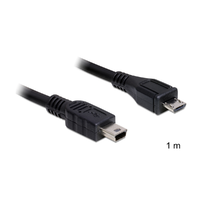 Delock Delock USB 2.0 micro-B apa> USB mini apa kábel, 1 m