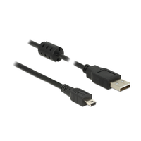 Delock Delock USB 2.0-s kábel A-típusú csatlakozódugóval > USB 2.0 Mini-B csatlakozódugóval, 0,5 m, fekete