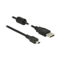 Delock Delock USB 2.0-s kábel A-típusú csatlakozódugóval > USB 2.0 Mini-B csatlakozódugóval, 1,0 m, fekete