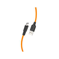  HOCO X21 Szilikon töltokábel Micro USB 1m, narancssárga
