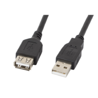 LANBERG Lanberg USB-A 2.0 (apa - anya) kábel 1.8m - Fekete