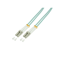 LogiLink Logilink Fiber duplex patch kábel, OM3, 50/125 , LC-LC, aqua, 2 m