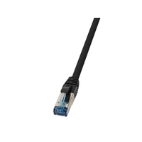 LogiLink Logilink Patch kábel, PUR, Cat.6A, S/FTP, fekete, 10 m