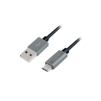 LogiLink Logilink USB 2.0 kábel, USB-A/M - Micro-USB/M, nylon, alu, 1 m
