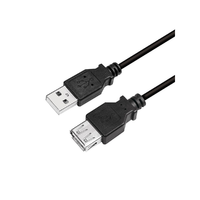 LogiLink Logilink USB 2.0 kábel, USB-A/M - USB-A/F, fekete, 2 m