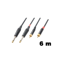 PD Connex PD Connex CX74-6 sztereo jelkábel (2×6,3 mm Jack - 2x RCA) - (6 m)