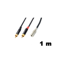 PD Connex PD Connex GX25-1 sztereo jelkábel (3,5 mm Jack mama - 2x RCA) - (1 m)