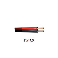 PD Connex PD Connex RX22 Hifi hangfalkábel Piros - Fekete (2x1,5 mm2) Méretre vágható