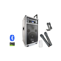 Vonyx Vonyx ST-100 (8") 250W akkumulátoros hordozható hangfal (3xMik + MP3 + Bluetooth+ CD)