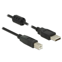 Delock Delock USB 2.0-s kábel A-típusú csatlakozódugóval > USB 2.0-s, B-típusú csatlakozódugóval, 0,5 m, fe