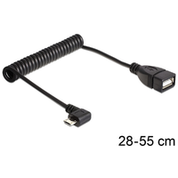 Delock Delock USB mikro-B apa forgatott > USB 2.0-A anya OTG csavaros kábel