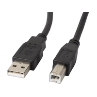 LANBERG Lanberg USB 2.0 A - USB 2.0 B (apa - apa) kábel 1.8 m - Fekete FERRITE