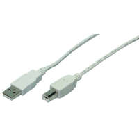 LogiLink LogiLink USB A-B Kábel, USB 2.0, 2x apa, szürke, 2m