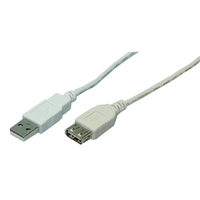 LogiLink LogiLink USB Kábel, USB 2.0, apa/anya, szürke, 2m