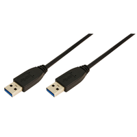 LogiLink LogiLink USB 3.0 kábel A típus>A típus fekete 1m