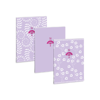 Ars Una Ars Una: Soft Touch Purple Spring extra kapcsos négyzethálós füzet A/4
