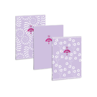Ars Una Ars Una: Soft Touch Purple Spring extra kapcsos ponthálós füzet A/4