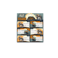Ars Una Ars Una: Age of the Titans dinoszaurusz mintás csomagolt füzetcímke 3x6db-os