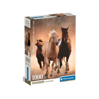 Clementoni Vágtázó lovak HQC 1000db-os puzzle poszterrel - Clementoni