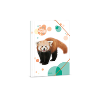 Ars Una Ars Una: Cute Animals - Cuki vörös panda gumis mappa A/4-es méret