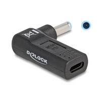 Delock Delock Laptop töltőkábel adapter USB Type-C anya - HP 4,5 x 3,0 mm apa 90 fokban hajlított