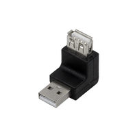LogiLink Logilink USB 2.0 adapter, USB-A/M - USB-A/F, 270 -os szög, fekete