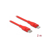 Delock Delock Adat- és töltőkábel USB Type-C - Lightning iPhone , iPad és iPod készülékhez piros 2 m MF