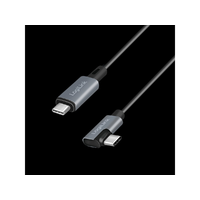 LogiLink Logilink USB 2.0 Type-C kábel, C/M 90 fok - USB-C/M, E-jel, PD, fekete, 1 m