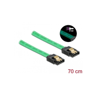 Delock Delock 6 Gb/s SATA kábel UV fényhatással zöld színű, 70 cm