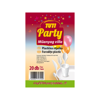 Tuti Tuti party műanyag villa 20db-os kiszerelésben