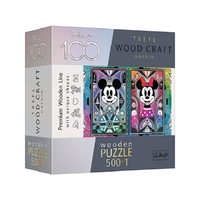 Trefl Wood Craft: Mickey és Minnie egér fa puzzle 500+1db-os - Trefl