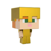 Mattel Minecraft Mob Head Minis: Nagyfejű Alex aranypáncélban mini figura - Mattel