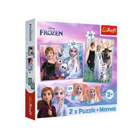 Trefl Disney: Jégvarázs 2.- Hercegnők a földjükön puzzle és memóriakártya 2 az 1-ben szett - Trefl