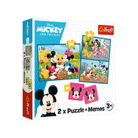 Trefl Disney: Mickey és Minnie puzzle és memóriakártya 2 az 1-ben szett - Trefl