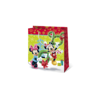 Cardex Mickey egeres és Minnie egeres karácsonyi óriás méretű ajándéktáska 33x15x45cm