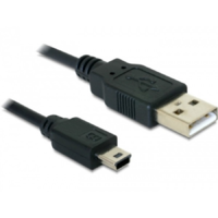 Delock DELOCK kábel USB 2.0 Type-A male > USB 2.0 Mini-B male 0.7m fekete