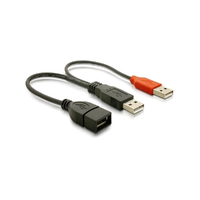 Delock DELOCK kábel Y 2x USB 2.0 Type-A male > 1x USB 2.0 Type-A female 20cm