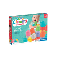 Clementoni Clemmy: Touch & Play puha színes építőkocka 20db-os szett - Clementoni