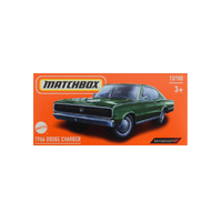 Mattel Matchbox: 1966 Dodge Charger zöld kisautó papírdobozban 1/64 - Mattel